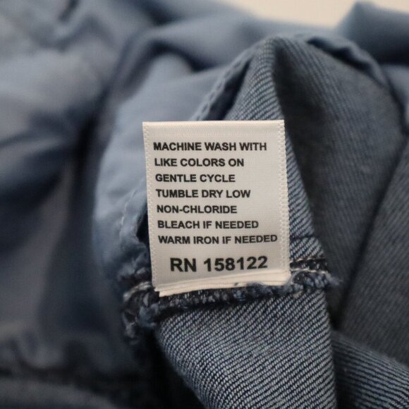 New APNY Womens Denim Raw Hem Trouser Jeans Size 8 Ankle length High Rise NWT - Picture 7 of 11